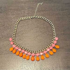 Pink and Orange Statement Necklace